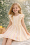 Patterned 100% Organic Cotton Summer Dress for Girls - 2