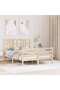 Bed frame with headboard, solid wood, double 4FT6