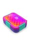 Kids Neon Colored Checkered Patterned Stainless Steel Lunch Box 39103 - 2
