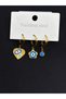 316L Steel Gold Color 3 Piece Earrings