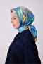Multicolored Flower Pattern 100% Twill Silk Scarf 4315 - 83 - 2