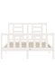 Bed frame with headboard, white, 120x200 cm, solid wood - 6
