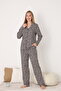 Women's 100% Cotton Buttoned Pajama Set 19102 - 5