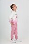 Girl's 2-Piece Set Printed Crew Neck Sweatshirt & Jogger Pants with Elastic Waist and Pockets - 5