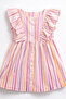 Patterned 100% Organic Cotton Summer Dress for Girls - 5