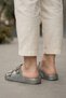 Silver Women's Glittery Shimmer Buckled Coast Summer Dowry Daily Slipper 7324Nav - 6