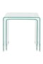 Transparent safety glass table set, stackable, 2 pieces - 2