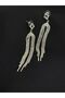 Luxury Silver Color Stone Evening Dress Earrings - 2