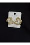 Luxury Gold Color Zircon Stone Heart Earrings - 2