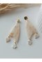 Bone Pattern Handmade Polymer Clay Earrings Women's Shiny Marble Appearance Special Design Earrings - 3