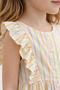 Patterned 100% Organic Cotton Summer Dress for Girls - 4