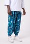 Unisex Street Style Printed Wrinkled Sports Baggy Trousers - 3