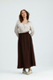 Women's Elastic Waist Strawberry Fabric Pocketed Skirt - 8