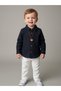 Boy's Buttoned Long Sleeve Linen Shirt with Pockets - 5