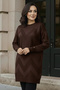 Patterned Tunic N3183 Brown