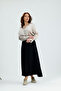 Women's Elastic Waist Strawberry Fabric Pocketed Skirt - 5