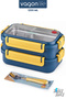1200 ml Two Layers Three Compartments Stainless Steel Bento Lunch Box New Generation Lunch Box with Steel Spoon -22Ff15