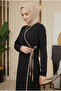 Women's Black Prayer Dress with Piping - 5