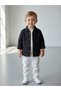 Boy's Buttoned Long Sleeve Linen Shirt with Pockets - 3