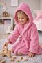 Luna Soft Girls'/Boys' Hooded Wellsoft Bathrobe Plush Dressing Gown |   Pink - 2