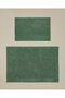 Macaroni Non-Slip Base Bath Mat Set 60X90 + 40X60 cm Green