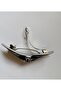 Retro Black and White Ribbon-Shaped Automatic Clip Buckle - Stylish Hair Accessory - 4