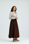 Women's Elastic Waist Strawberry Fabric Pocketed Skirt - 5