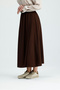 Women's Elastic Waist Strawberry Fabric Pocketed Skirt - 4