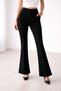 Hayal 270-02-26 Women's High Waist Spanish Flare Pants with Button Detail, Stylish & Slimming Trousers