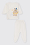Newborn Teddy Bear Detailed Ecru 5-Piece Hospital Discharge Set - 2