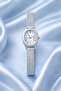 Rovero Minimal Oval Case Wicker Cord Minimal Women's Silver Wristwatch