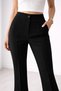 Hayal 270-02-26 Women's High Waist Spanish Flare Pants with Button Detail, Stylish & Slimming Trousers - 4