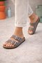 Unisex Flat Double-Strap Buckle Slippers – Anatomical Sole Orthopedic Home and Outdoor Slippers Eva Sole - 2