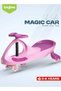 Unicorn Swing Car Ride On with PU LED Wheels Twister Magic Push Toy for Kids 2+ Years (Pink) - 3