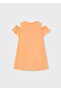 Girl's Combed Cotton Dress and Bag Orange - 4