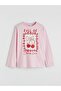 Crew Neck Printed Girl's Pajama Set - 2