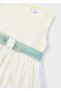 Girl's Embroidered Tulle Dress Cream - 4