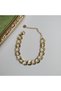 Women's Gold Steel Milky Way Model Textured Chain Bracelet - 3