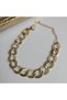 Women's Gold Steel Milky Way Model Textured Chain Bracelet - 2