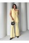 Belted Sleeveless Blazer Suit with Flap Pocket - 2