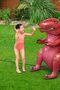 Dinosaur Water Spray Inflatable Garden Toy 99X76X122 cm – Children's Summer Water Fun - 3
