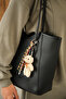 Women's Teddy Bear and Tassel Charm Zippered Shoulder Bag - 2