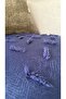 Bohem Striped Pompom Navy Blue Armchair Sofa Bed Cover - 2