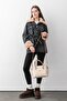 Pera Adjustable Strap Large Volume Women's Cream Hand and Shoulder Bag with Embossed Lettering Pbu5404 - 7