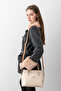 Pera Large Volume Women's Cream Handbag and Wallet Combination with Adjustable Strap Pbu54041002 - 6