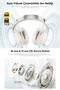 H3S 6.0 Bluetooth Kulaklık Anc Hi-res Ldac Çift Sürücülü Kulaklık 7 Mics. Yapay Zeka 102 Saat Dinle - 4