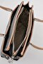 Pera Adjustable Strap, Embossed Lettering, Large Volume Women's Black Tan Hand and Shoulder Bag Pbu5404 - 8