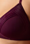 Padded Non-Wired Full Cup Halter Neck Bra in Plum Colour - 5