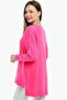 V-neck Long T Sleeve Back Long Front Short Slit Loose Cut Seasonal Basic Loose Knitwear Sweater - 3