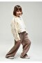 Li̇mi̇ Girl's Soft Raw Linen Combed Cotton Lined Summer Jacket with Shell Details